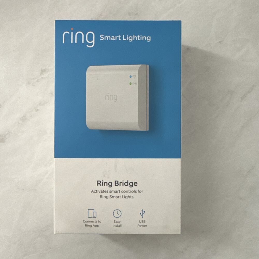 RING SMART LIGHTING RING BRIDGE WHITE WORKS WITH ALEXA NEW SEALED BOX